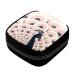 GIAPB Period Bag Sanitary Napkin Storage Bag Pad Holder for Period Makeup Pouch Vintage Pink Peacock Color3776