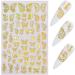 8 Sheets 3D Butterfly Nail Art Stickers - Gold & Silver Holographic Laser Glitter Decals for DIY Acrylic Manicure - Buy Online on GoSupps.com