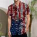 Men's Patriotic American Flag 4th of July Button Down Shirt - Black, Medium - Buy Online on GoSupps.com