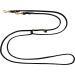 Dogeleine Fat Leather Brass Leash for Small & Large Dogs - Adjustable 2m to 5m Double Linen Black (5m x 8mm) - Buy Online on GoSupps.com