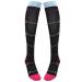 Jerliflyer compression socks 1 pair of sports printing stockings Elastic calf care sports socks breathable acrylic fiber socks and ride (black lightning)