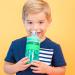 Nuby Thirsty Kids Flip-it Freestyle On The Go Water Bottle | Bite Resistant Straw | Easy Grip Band | Green Banana Leaves Design | 12oz - Buy Online on GoSupps.com