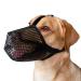 Mesh dog muzzle muzzle for dogs breathable muzzle for dogs muzzle for dogs with a rounded mesh adjustable breathable mesh muzzle (Black)