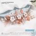 Vakkery Rose Gold Bridal Flower Hair Vine - Crystal Wedding Hairpiece & Accessories for Women & Girls - Buy Online on GoSupps.com
