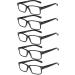 CessBlu Multipack Reading Glasses for Men & Women - 5 Black Eyeglasses 2.5x Magnification - Buy Online on GoSupps.com