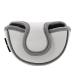 BIG TEETH Small Golf Putter Cover Half Mallet Mini Golf Headcover Club Head Protector Magnetic Closure for Scotty Cameron Taylormade Odyssey Club White