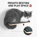 Wall Mounted Cat Hammock Shelf with Solid Rubber Wood Steps - Hanging Perches for Sleeping, Playing, and Climbing - Buy Online on GoSupps.com