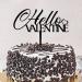 Hello Valentine Cake Topper Sweet Love Theme Birthday Cupcake Topper for Party Jubilee Decoration Supplies Fabulous Cute Cupid's Arrow Heart Acrylic Black Style-4 - Buy Online on GoSupps.com