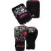 RDX Women Boxing Pads and Gloves Set, Ladies Hook and Jab Target Focus Mitts with Punching gloves, Hand Pads for MMA, Martial Arts, Muay Thai, Kickboxing, Karate Training Padded Coaching Strike Shield Black 12oz