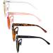 Eyekepper 4 Pack Amber Tinted Blue Light Blocking Square Reading Glasses +1.00 - Oversized Computer Eyeglasses for Eye Protection - Buy Online on GoSupps.com