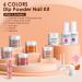 Lavender Violets 12 Pcs Dip Powder Nail Kit Skin Nude White Red Shimmer Orange Colours Dipping Powder Liquid Set with 2in1 Base & Top Coat Activator for French Nail Art Manicure M212 Nude Red - Buy Online on GoSupps.com