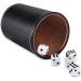 Premium Leather Dice Cup Set - 5 Cups, 25 Dice, Faux Leather Case with Magnetic Closure - Buy Online on GoSupps.com