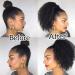Kinky Curly Ponytail Human Hair Drawstring Ponytail for Black Women 12A Brazilian Virgin Human Hair 4C Curly Ponytail Extension Natural Black 16 Inch 150g 16 Inch Natural Black Kinky Curly Ponytail - Buy Online on GoSupps.com