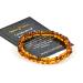 Baltic Amber Bracelet for Adults Made on Elastic Band  Carpal Tunnel, Arthritis, Headache, Migraine Pain Relief Cognac 7.5 inch