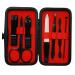 LCPCX 7-Piece Professional Manicure Set,Man and Women Grooming Nail Kit,Pedicure Set,Cleaning Tool with File,Mini Portable Travel with Case,Black