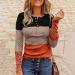 Women's Ribbed Knit Henley Long Sleeve Tunic - Casual Lace Top in Small Orange - Buy Online on GoSupps.com