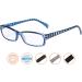 CessBlu Ladies Reading Glasses | Stylish Striped Reader Eyeglasses for Women | Blue 2.5x Magnification - Buy Online on GoSupps.com
