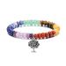 Go 7 chakra bracelet geman bracelet natural chakra stones yoga bracelet healing reiki energy therapy lucky gem gem for women style 3