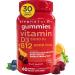 Vitamin B12 5000mcg and Vitamin D3 5000 IU Gummies 60 Count | Delicious Fruit Punch Flavor Vitamin D and Methyl B12 Vitamins for Energy and Immune Support