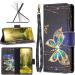 VQWQ Mobile Phone Case for Xiaomi Redmi Note 12 5G & Poco X5 - Protective Leather Pocket with Lanyard & Zipper - Butterfly 3 Folding Cover - Buy Online on GoSupps.com