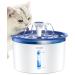 Loomla Cat Water Fountain, 85oz/2.5L Pet Water Fountain Indoor, Automatic Dog Water Dispenser with Switchable LED Lights, 2 Replacement Filters for Cats, Dogs, Pets Navy Blue Plastic