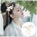 minkissy 2 Pairs Costume pearl hair clip hair accessories headpiece for bride China emerald tassel clip Mosaic vintage long tassels bride Hanfu floral hair clip pearl headgear - Buy Online on GoSupps.com