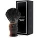 Edwin Jagger Classic Black Synthetic Fibre Shaving Brush - Eco-Friendly Vegan Exfoliating Brush for Men and Women - Buy Online on GoSupps.com