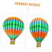 STOBAZA Iron Hot Air Balloon Outdoor Wall Hanging Home Ornament Wall Art Decors Household Child Interior 20.6x26.5x0.5cm As Shown3 - Buy Online on GoSupps.com