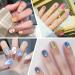 JSRQT 12 Sheets Colorful Nail Stickers Cute Cartoon Full Wrap Nail Art Stickers Decals Kids Girls Self Adhesive Nail Polish Stickers with Nail File Nail Stickers Strip with Rainbow Heart Unicorn - Buy Online on GoSupps.com
