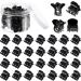 Queta 100 Pieces Mini Black Hair Clips Plastic Hair Clips