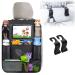 BDSHUNBF Car Seat Organiser with 2 Pcs Auto Hooks Car Organiser Back Seat for Kids Seat Back Protector Car Seat Organiser Kids for Travel for Tablet Holder Toys And Travel Accessories