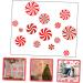 DOITOOL 1 Sheet Candy Wall Sticker Christmas Sticker Red White Peppermint Sticker Decorative Floor Sticker - Buy Online on GoSupps.com