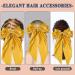 ZhongShuang Yellow Hair Bow Yellow Big Hair Bows for Women Solid Color Bow Hair Clips with Long Ribbon French Barrette Clip Soft Satin Silky Hair Bows Cute Gifts for Women Girls - Buy Online on GoSupps.com
