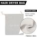 CALLARON Hair Dryer Pouch Hair Dryer Storage Bag Traveling Makeup Bag Guest Bathroom Essentials Drawstring Bag Hair Curler Light Grey - Buy Online on GoSupps.com