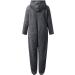 Cozy Haiorziyou Women's Plush Teddy Fleece Jumpsuit - Hooded Winter Pajamas Soft One-Piece Sleepwear (4XL Gray) - Buy Online on GoSupps.com
