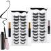 20 Kinds of 3D 5D Magnetic Eyelash Kit with Different Density, Magnetic Eyelashes with 4 Magnetic Eyeliners and 2 Tweezers, for Women and Girls Natural Look No Glue Needed. 26 Piece Set