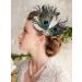 IYOU Peacock Feather Flapper Headpiece Green 1920s Gatsby Hair Clips Feastival Festival Wedding Hair Accessories for Women - Buy Online on GoSupps.com