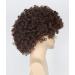 Topcosplay Afro Wig for Men | Short Curly Disco Wig for Halloween Cosplay - Blonde/Brown - Buy Online on GoSupps.com