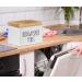 Anwelynd Rustic Wooden Dishwasher Pod Container Dishwasher Tablet Container for Kitchen Decor and Accessories Wood Laundry Detergent Pods Holder with Lid Laundry Detergent Storage Square White & Brown - Buy Online on GoSupps.com