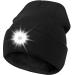 Deilin Led Hat with light outdoor hats for men women illuminated hat Charging Usb headlamp winter men's hat warm funny birthday present man camping gadgets for anglers walk hiking unit size 1 black