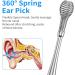 16PCS Stainless Spiral Ear Wax Removal Kit - Professional Ear Cleaner with Clean Brush and Metal Case - Buy Online on GoSupps.com