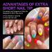 120PCS Gelike EC Short Almond Nail Tips | XS Soft Gel Almond Shaped Full Cover Nails | Pre-etched for Extensions | Clear Strong False Press On Nails | 12 Sizes | PMMA Resin - Buy Online on GoSupps.com