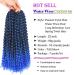 22 Blue Water Wave Crochet Hair Butterfly Soft Locs Ombre Blue Passion Twists - 7 Packs, 22 Inch T1B/Blue# Synthetic Bohemian Locs Braiding Hair - Buy Online on GoSupps.com