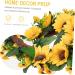 LIFKICH 1pc Simulated Sunflower Front Door Wreaths Green Home Decor Home Decor Prop Door Hanging Wreath Thanksgiving Wreath Greenery Garland Rose Decor Silk Cloth Plastic Door Trim - Buy Online on GoSupps.com