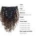 Loxxy 20 Inch Jerry Curly Clip in Hair Extensions Remy Human Hair #1B/4 - Black Women Natural Black to Chocolate Brown Ombre - Double Weft 120g - Buy Online on GoSupps.com