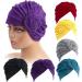 WKJHO Purple Women Turban Hat Head Wraps - 6 Pieces Twist Knot Pre-Tied Bonnet Turbans for Women - Buy Online on GoSupps.com