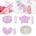 Embossed Mold Nail Tools Nail Charm Mold Gold Stickers Decals Decoration Embellishment Bending Supplies Heart Shape Nail Art Equipments Metal Frame Bending Curve Shaping Press Tools
