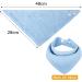 Hanmir Triangular Cotton Muslin Baby Bibs - 4 Pack Adjustable Snap Drool Bibs for Boys & Girls | Soft & Absorbent Spitting Towels - Buy Online on GoSupps.com