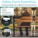 Vive Crutch Pouch Bag with Foam Hand Grip Pads - Lightweight Ergonomic Tote for Broken Leg Crutches - Storage Pockets, Black - Buy Online on GoSupps.com