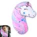 Beinou Car Seat Belt Pillow Kids Unicorn Seatbelt Cover Travel Cushion Shoulder Protector Soft Harness Pad for Toddler Adult Sleeping Head Rest Pink